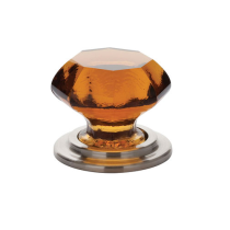 Emtek 86208 Old Town Amber Wardrobe Knob Satin Nickel (US15)