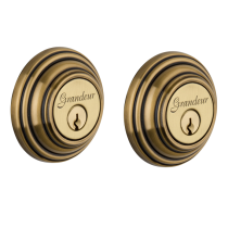 Grandeur Georgetown Double Cylinder Deadbolt Vintage Brass (VB)