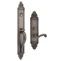 Omnia Georgica Mortise Entrance Handleset w/Classico Collection Interior