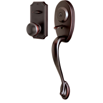 Weslock Lexington 1400 Handleset with Impresa knob Oil Rubbed Bronze 