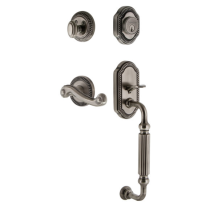 Grandeur Newport Handleset F Grip with Newport Lever Antique Pewter (AP)