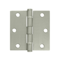 Deltana SS35B-R 3-1/2" x 3-1/2" Square Corner Ball Bearing Stainless Steel Hinge