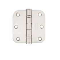 Emtek 3 1/2 x 3 1/2 Stainless Steel Radius Corner Ball Bearing Hinge 9843332D 