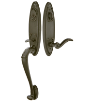 Emtek 471112 Tuscan Handleset with Medici Lever Medium Bronze Patina (MB)