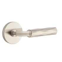 Emtek Select Tribeca Door Lever Set with R-Bar Stem w/Disk Rose Satin Nickel