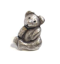 Emenee MK1070 Teddy Bear Cabinet Knob in Antique Matte Silver (AMS)