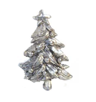 Emenee MK1102 Christmas Tree Cabinet Knob in Antique Matte Silver (AMS)