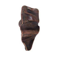 Emenee OR203 Rippled Cabinet Knob shown in Antique Matte Copper (ACO)