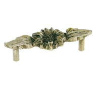 Emenee OR262 Sunflower Cabinet Pull  shown in Antique Matte Silver (AMS)