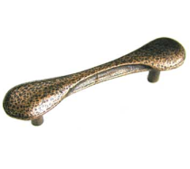 Emenee OR272 Dog Bone Cabinet Pull shown in Antique Matte Brass (ABR)