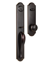 Weslock Philbrook Handleset with Impresa knob Oil Rubbed Bronze 