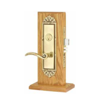 Emtek Regency Mortise Entrance Lockset with Elan Lever French Antique 