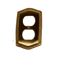 Brass Accents Rope Single Outlet Plate