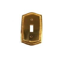 Brass Accents Rope Single Switch Plate