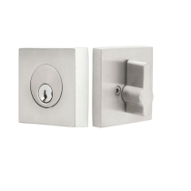 Emtek S50003 Square Single Cylinder Deadbolt Brushed Stainless Steel (SS)