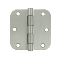 Deltana SS35R5-R 3-1/2" x 3-1/2" Radius Corner Stainless Steel Hinges 