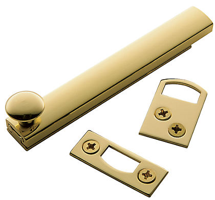 Baldwin General Purpose 4 "Surface Bolt in Polished Brass (030)