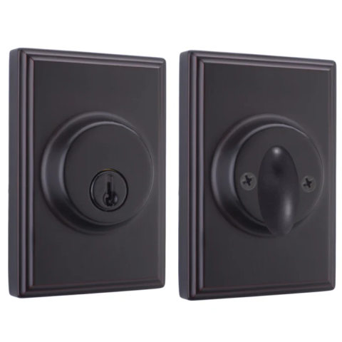 Weslock Elegance Collection 3771 Woodward Single Cylinder Deadbolt Oil Rubbed Bronze