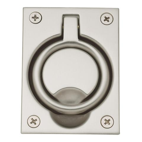 Baldwin 0395 Flush Ring Pull in Satin Nickel (150)