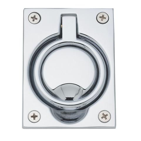 Baldwin 0395 Flush Ring Pull in Polished Chrome (260)