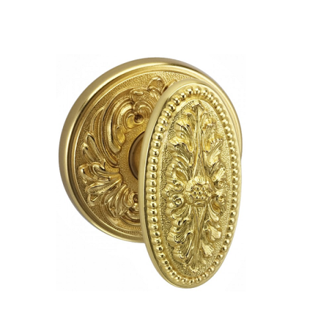 Omnia Classico Collection 059FL Knob Latchset Florentine Brass (D)