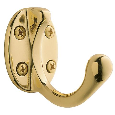 Baldwin 0782 Costume Hook in Lifetme Polished Brass (003)