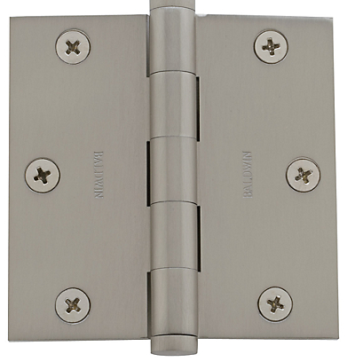 Baldwin 1035 3 1/2 x 3 1/2 Square Corner Hinge Satin Nickel (150)