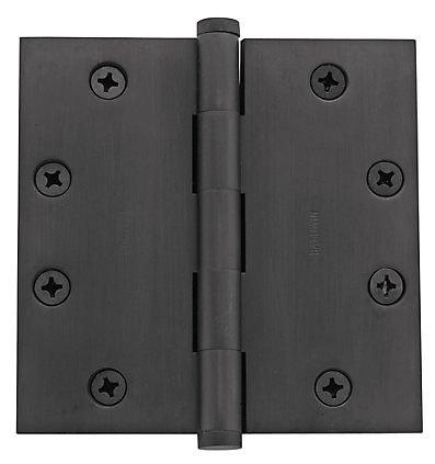 Baldwin Brass 4 1/2" x 4 1/2" Square Corner Hinge Oil Rubbed Bronze (102)