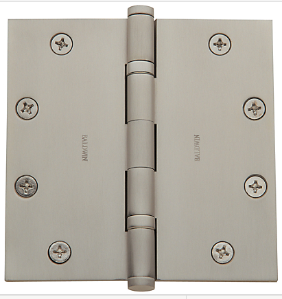 Baldwin Solid Brass 5" Ball Bearing Hinge Satin Nickel (150)