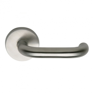 Omnia 10 Stainless Steel Door Lever Latchset Brushed Stainless Steel (US32D)