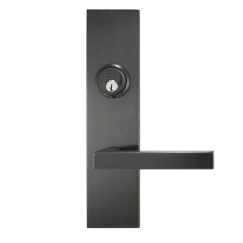 Omnia 12022Mortise Lockset shown in PVD Black