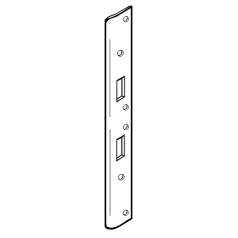 Don-Jo FL212W6 12" Security Strike for 5-1/2" and 6" Centered Lock Silver Finish