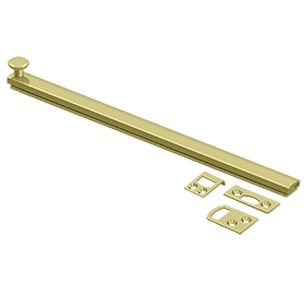 Deltana 12" Heavy Duty Surface Bolt with Concealed Screws Polished Brass (US3)