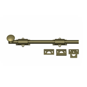 Deltana 12SB 12" Solid Brass Heavy Duty Surface Bolt Antique Brass US5