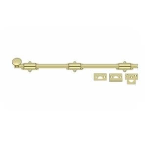 Deltana 18SB 18" Solid Brass Heavy Duty Surface Bolt Unlacquered Brass (US3-UNL