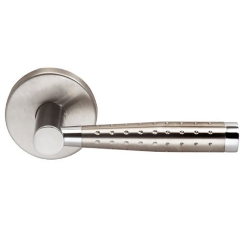 Omnia 19 Stainless Steel Door Lever Latchset Brushed Stainless Steel (US32D)