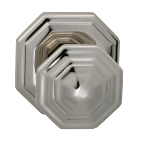 Omnia 201 Knob Latchset Polished Nickel (US14)