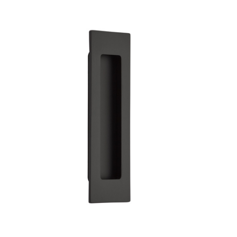 Emtek 220306 6" Modern Rectangular flush pull in Flat Black finish