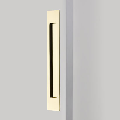 Emtek 220314 Modern Rectangular Pull in Polished Brass (US3)