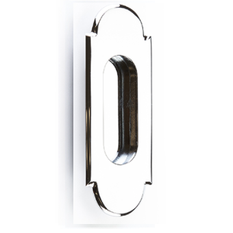 Emtek 2205 #8 Solid Brass Flush Pull Polished chrome (US26)