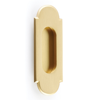 Emtek 2205 #8 Solid Brass Flush Pull Satin Brass