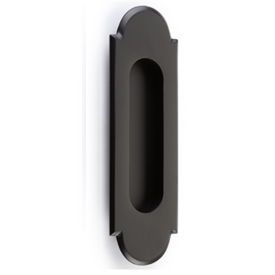 Emtek 2206 #8 Solid Brass Flush Pull Flat Black (US19)