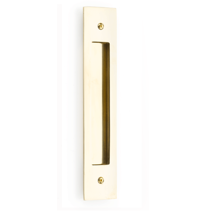 Emtek 221710 Modern Rectangular Flush Pull for Door Pull Lifetime Polished Brass (US3)