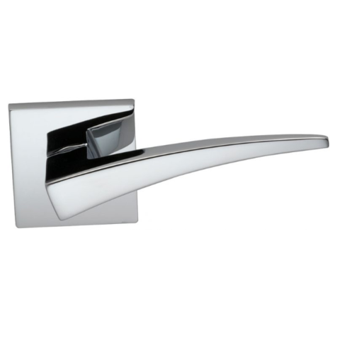 Omnia 227S Lever Latchset Polished Chrome (US26)