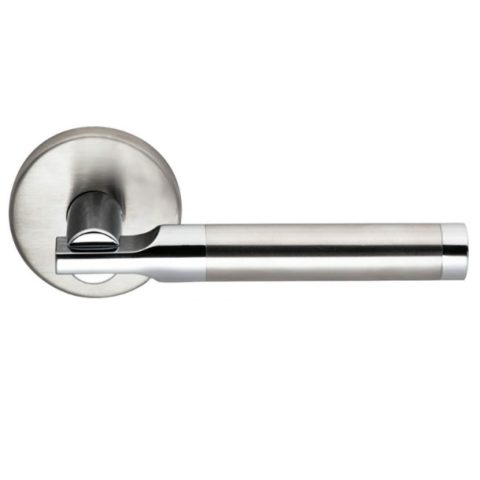 Omnia 23 Stainless Steel Door Lever Latchset Brushed Stainless Steel