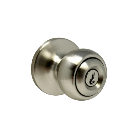 Weslock Premiere Essentials Collection 240-G Hudson Keyed Entry Door Knob Set Satin Nickel