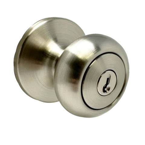 Weslock Premiere Essentials Collection 240-S  Salem Keyed Entry Door Knob Set Satin Nickel