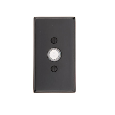 Emtek 2423 Door Bell Button w/#3 Rose Medium Bronze