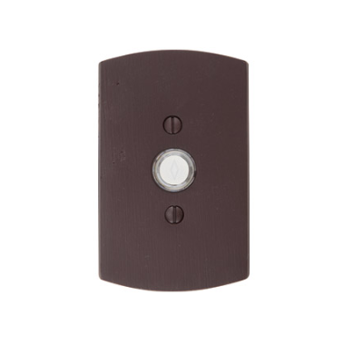 Emtek 2424 Door Bell Button w/#4 Rose Deep Burgundy (DB)