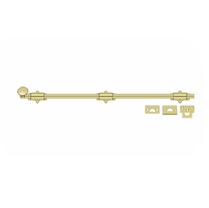 Deltana 24SB 24" Solid Brass Heavy Duty Surface Bolt Polished Brass (US3)